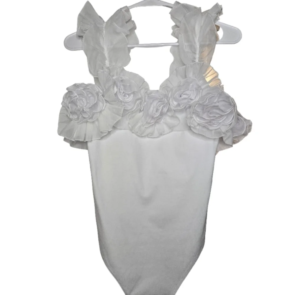 Free People Floral Ruffle Bodysuit - Picture 1 of 4